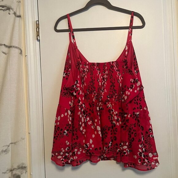 Torrid Size 4 Fuchsia Pink Peplum Chiffon Midi Cami - Picture 6 of 9